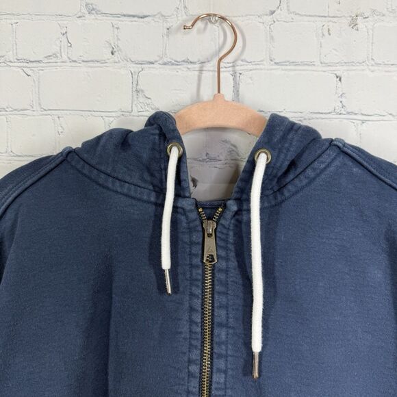 American Giant Hoodie Men Plus XXL Blue Strip Heavyweight Full Zip Sweatshirt - Picture 3 of 16